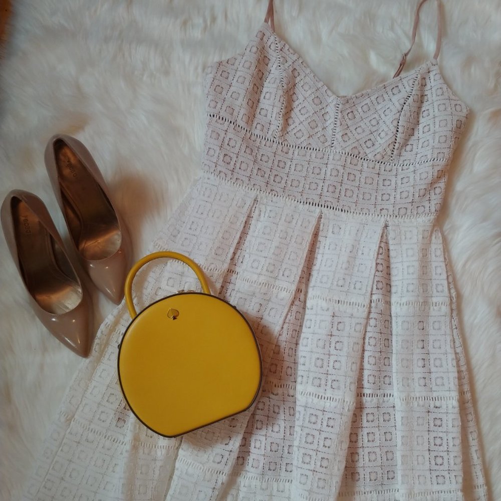 ADELYN RAE WHITE LACE DRESS